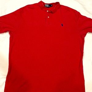 Polo Ralph Lauren Men's Custom Fit Red/Navy Blue Horse Men’s Size XL Shirt